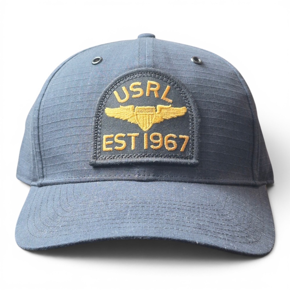 Polo Ralph Lauren Men's OS USRL Est 1967 Snapback Hat Black Ripstop Cap NWT